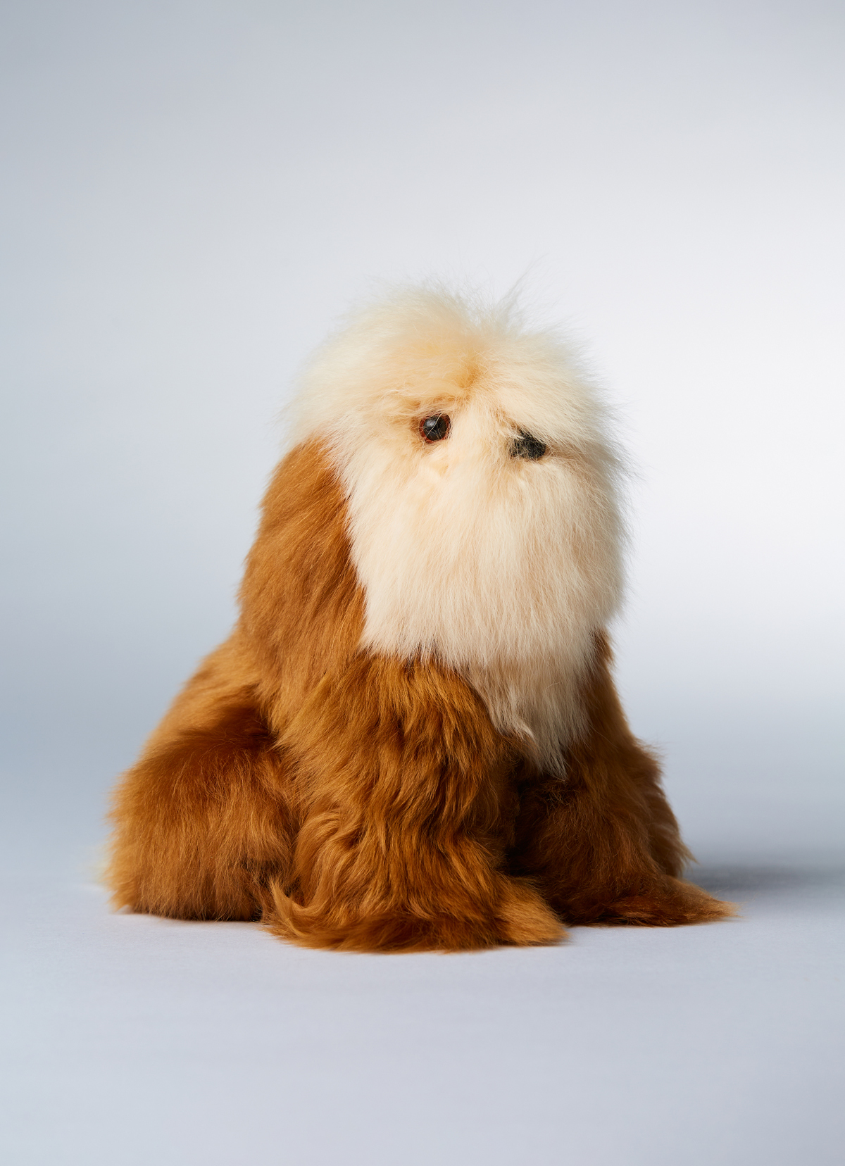 ST.MALO 秘魯天然SURI羊駝毛娃娃西施23CM-2694ST-駝棕