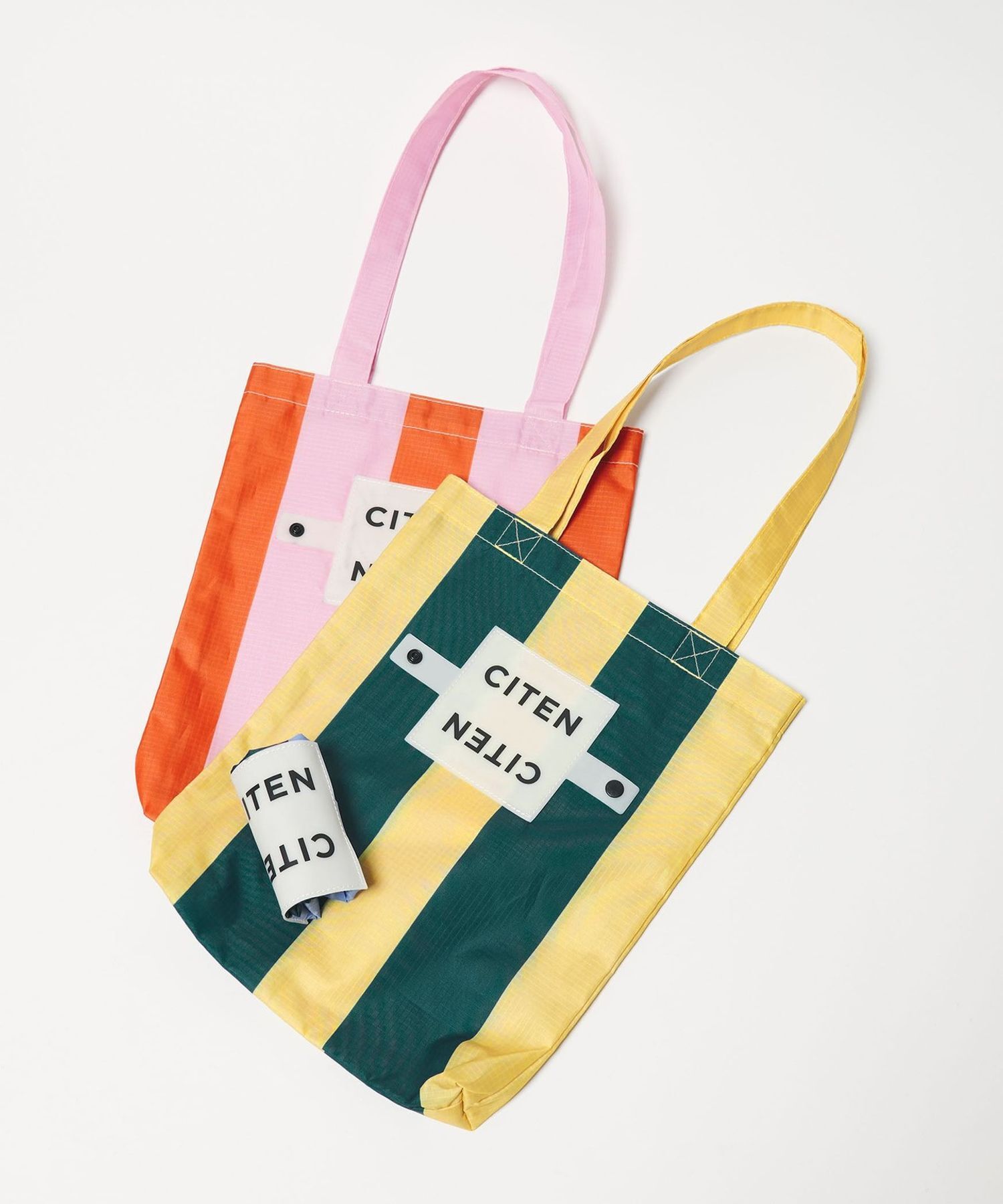 預購┃日本 CITEN 粗條紋 西瓜條紋 可收納 托特包 手提袋 環保袋 購物袋