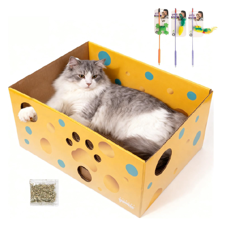 Pawise 貓抓盒(內附貓棒) (No.28456)