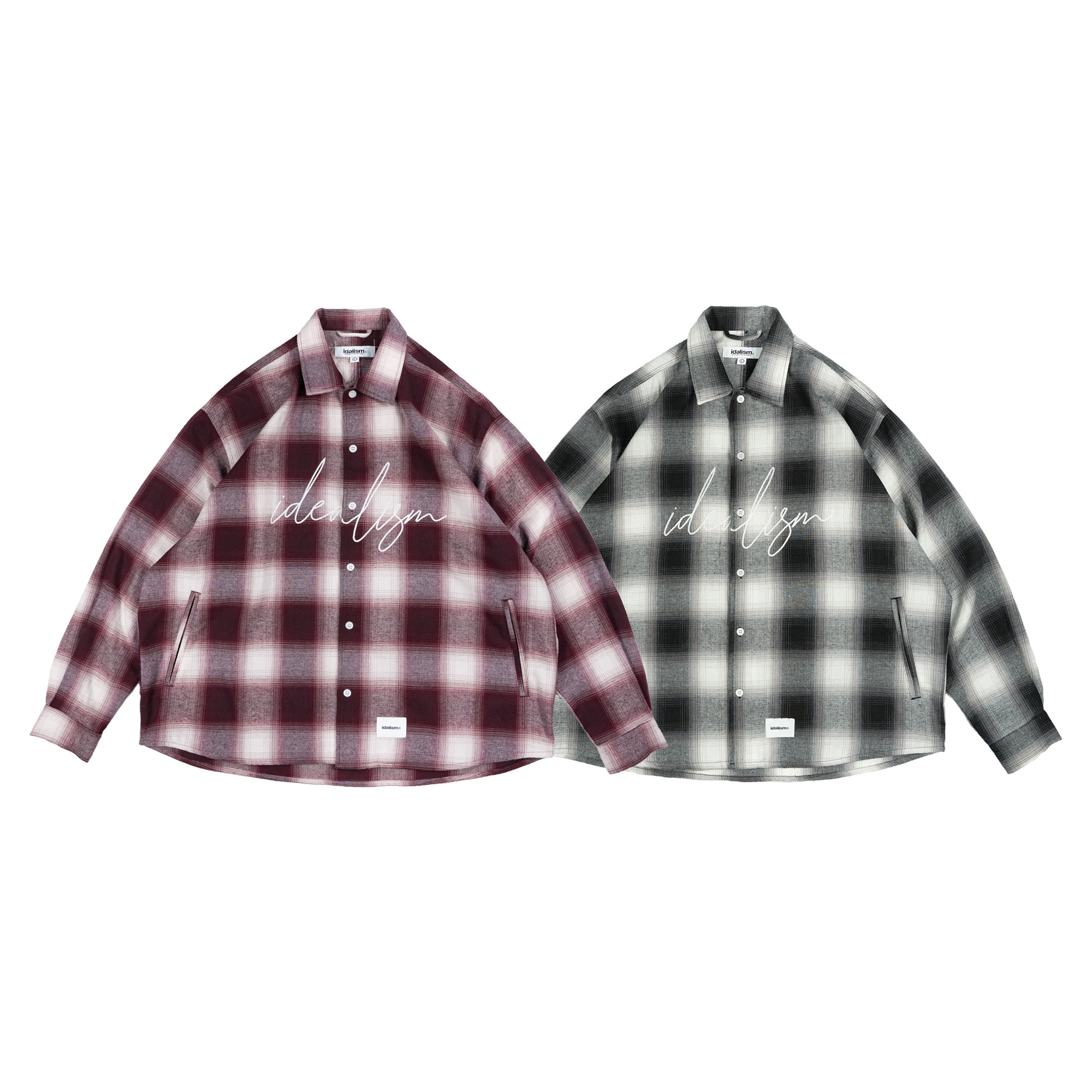 IDEALISM IDE Check L-Shirt 格紋 長袖 襯衫 兩色