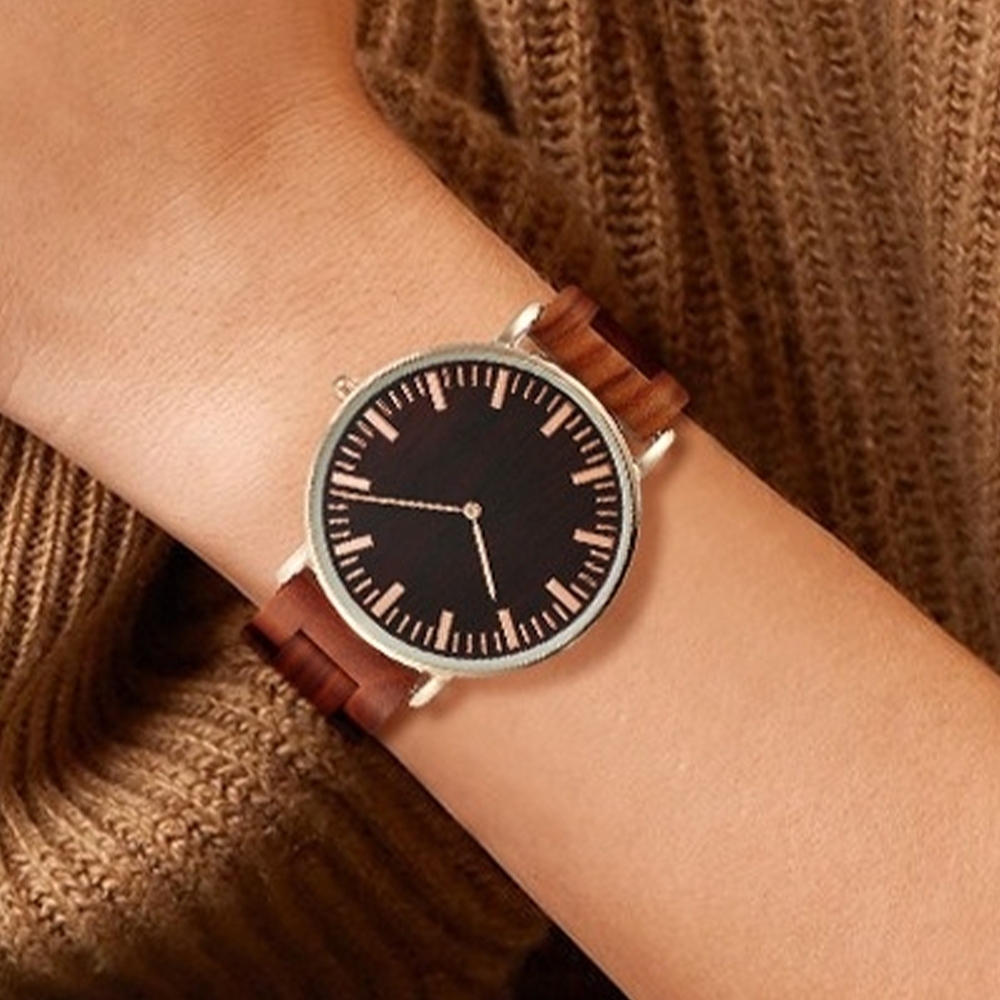 檀木錶 指針手錶 圓形手錶 石英錶 木質腕錶 木頭錶 腕錶 飾品 配飾 男生手錶 黑檀木錶 手錶 木錶 紅檀木錶 765