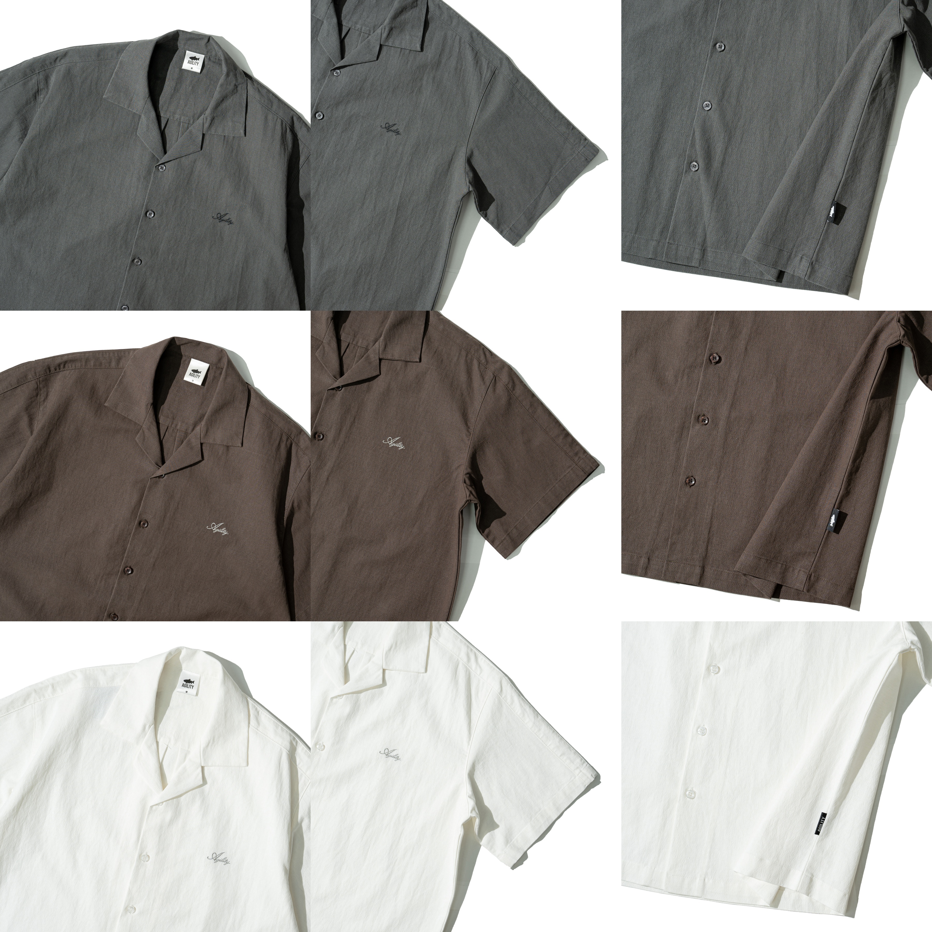 AGILITY Cursive Cotton Linen Shirts 草寫 棉麻 短袖襯衫 [SS88]