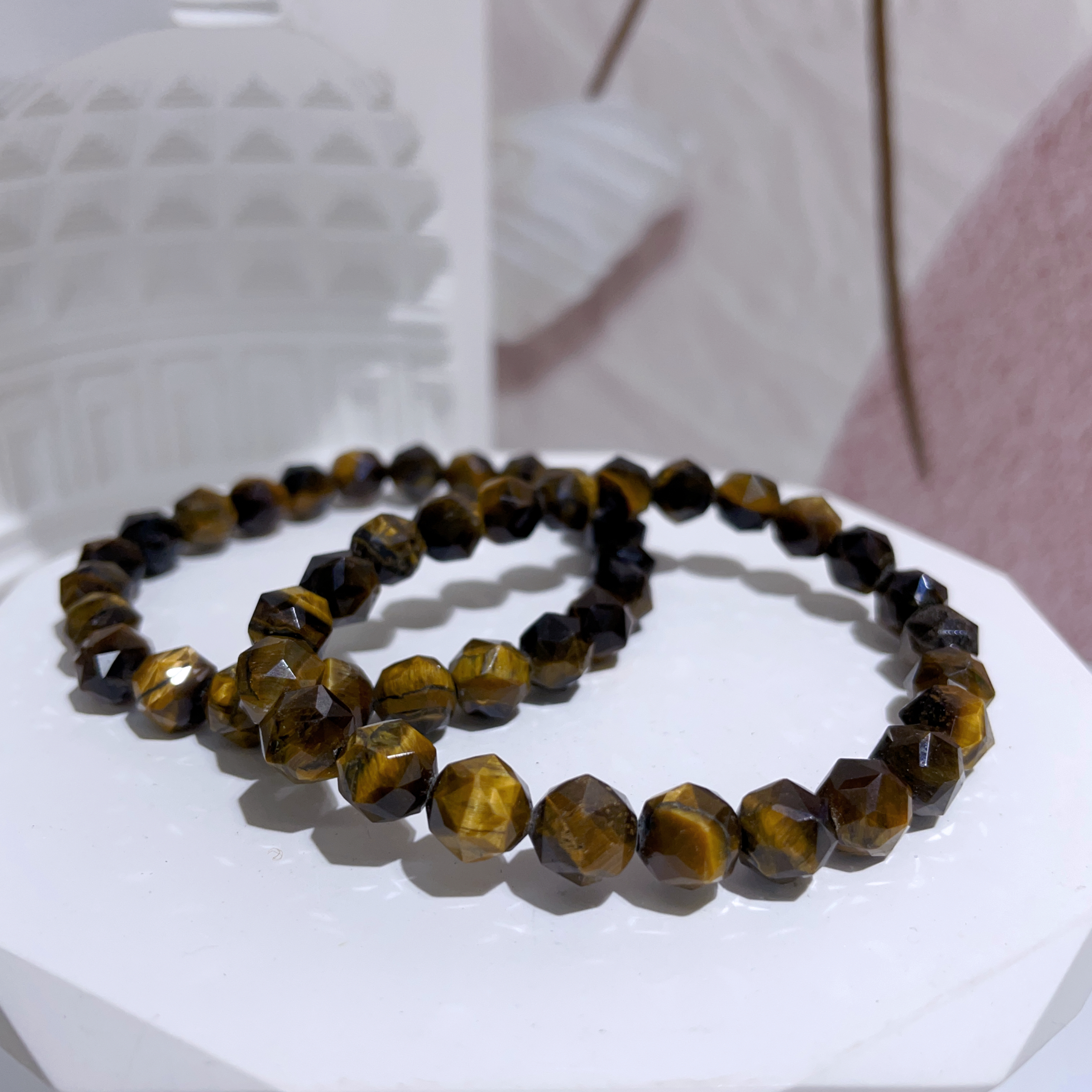 黃虎眼鑽切手串 7mm