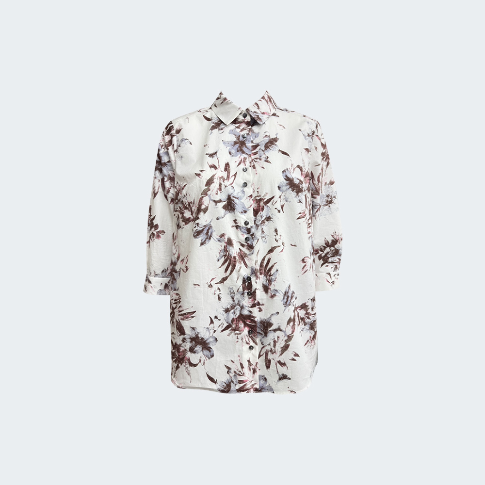 霧彩花影純棉襯衫