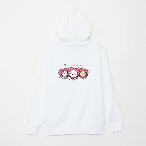 2026 Chiikawa Love... Zip Hoodie (心心款,9色) *只有背面有圖案