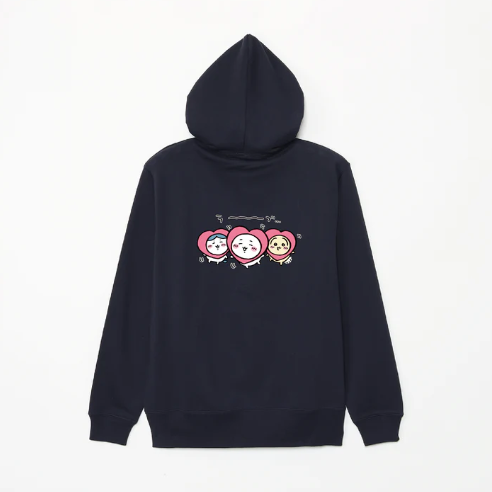 2026 Chiikawa Love... Zip Hoodie (心心款,9色) *只有背面有圖案