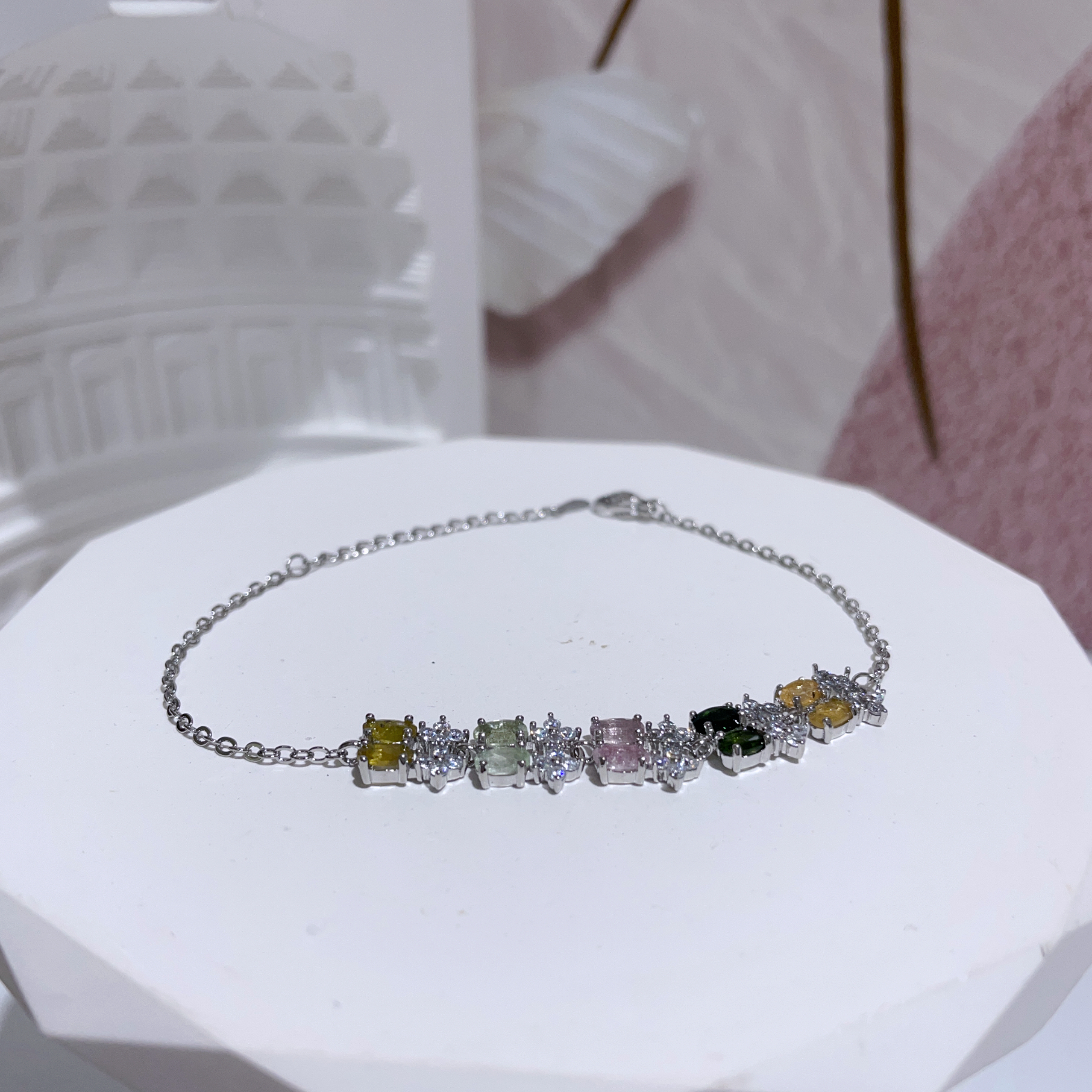 碧璽閃閃雙排手鏈 （21cm）