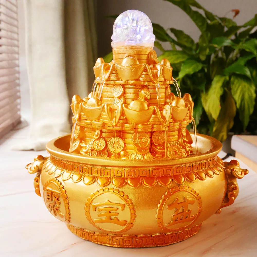 財運高昇聚寶流水盆