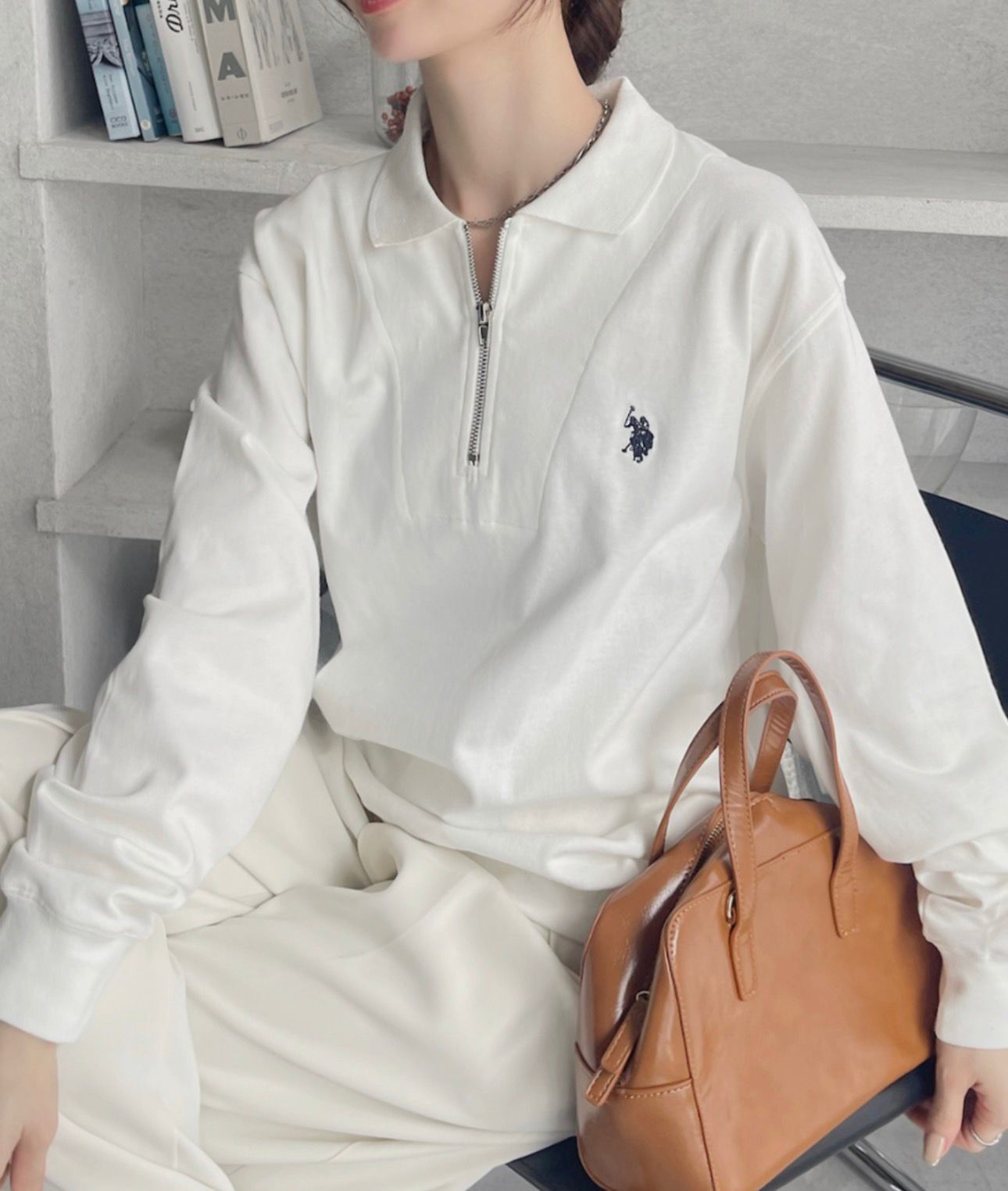 【預購】JN012704 U.S. POLO ASSN. 經典半拉鍊長袖衛衣