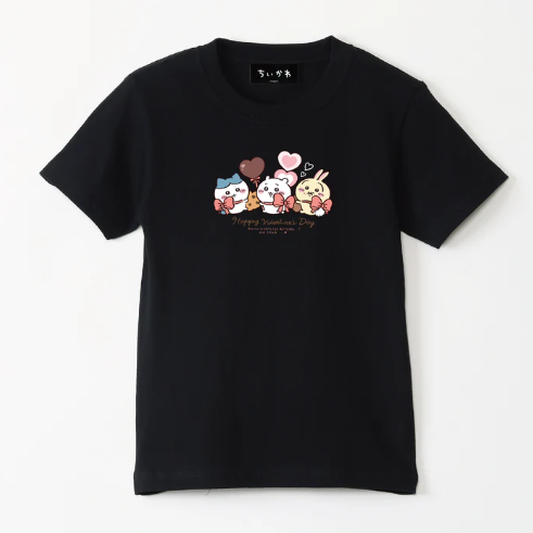 2026 Chiikawa Happy Valentine's Day Kids T-shirt (蝴蝶結款,9色)