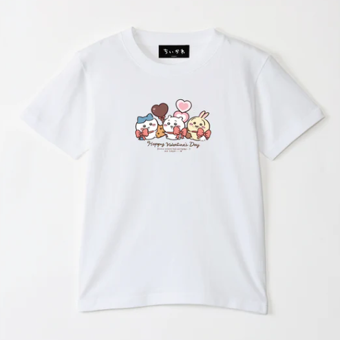 2026 Chiikawa Happy Valentine's Day Kids T-shirt (蝴蝶結款,9色)