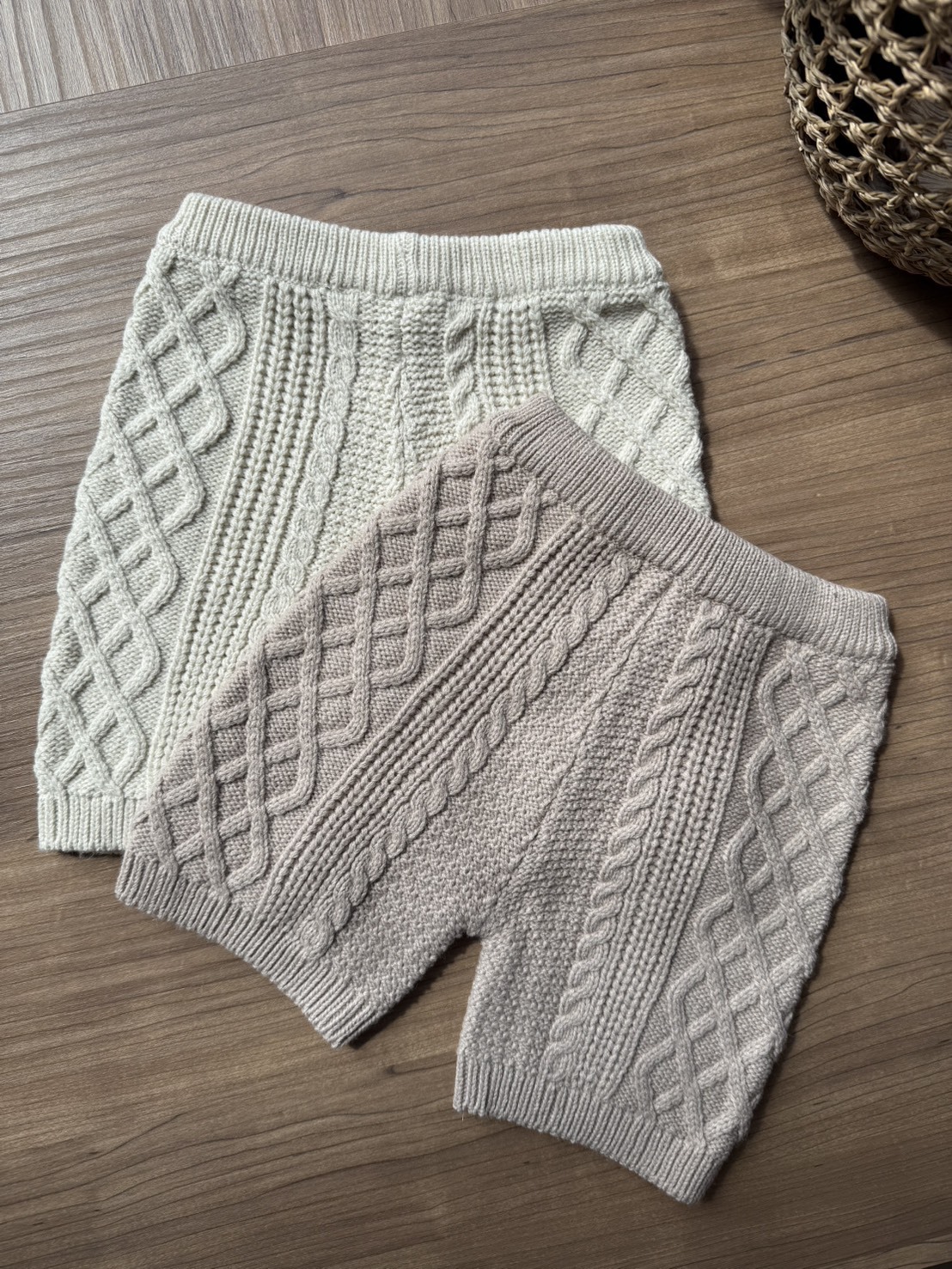 小日子麻花針織褲