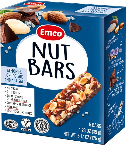 [5條優惠裝] Emco 無添加糖果仁條 - 海鹽朱古力 (5 x 35g) (57505)