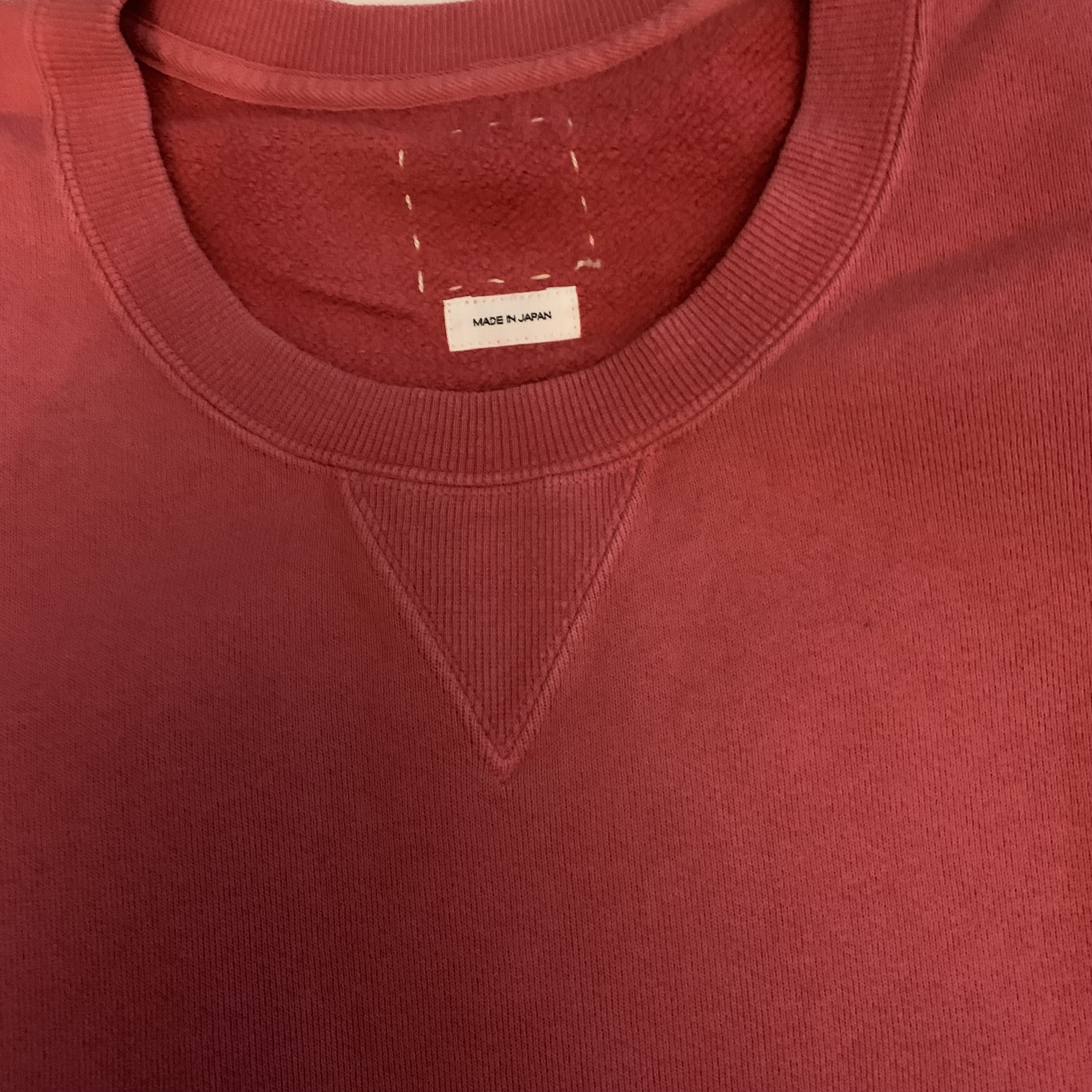 VISVIM 2026 S/S JUMBO SB SWEAT L/S DMGD - RED SIZE 3