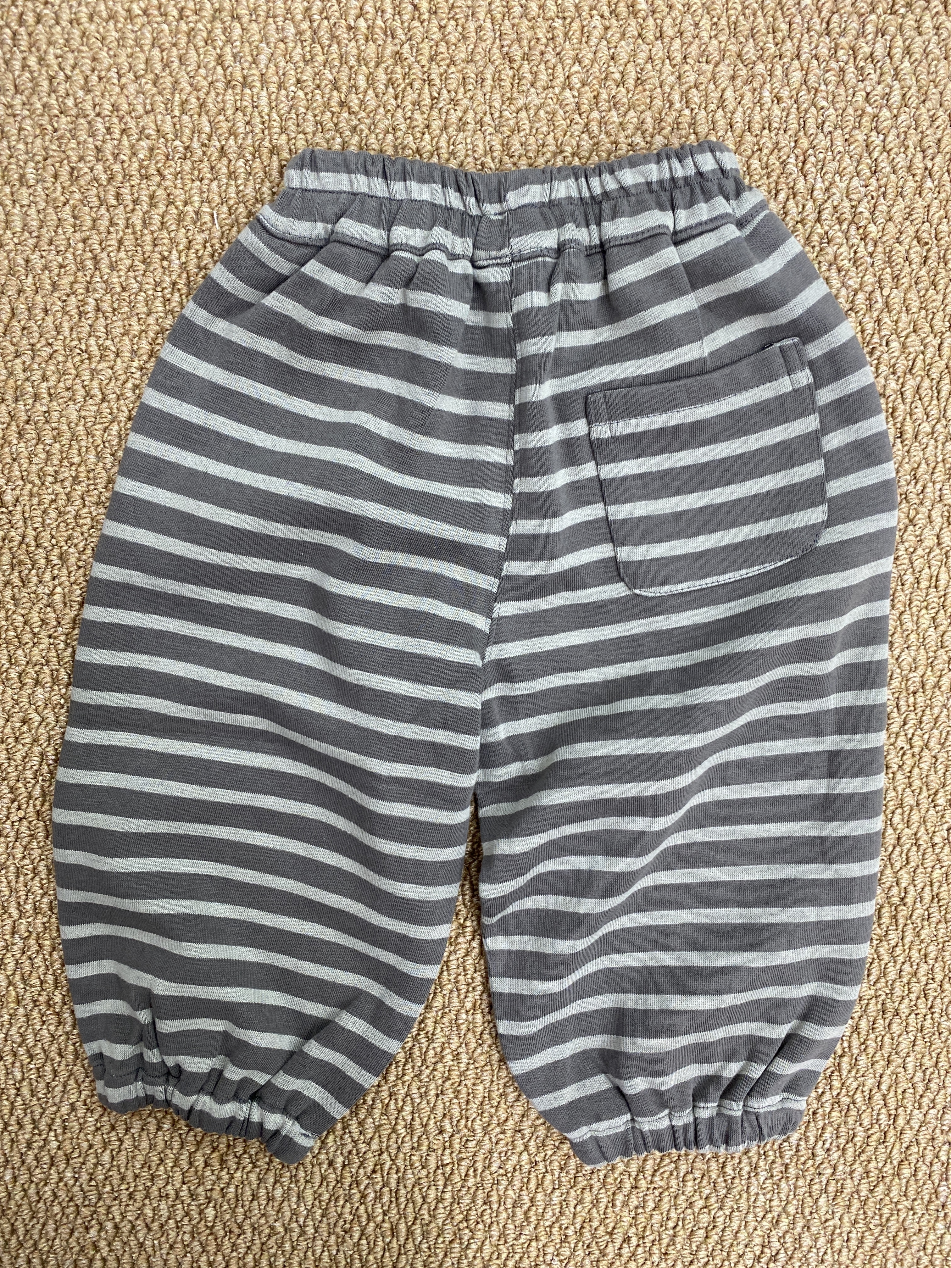 A04146條紋鬆緊休閒長褲