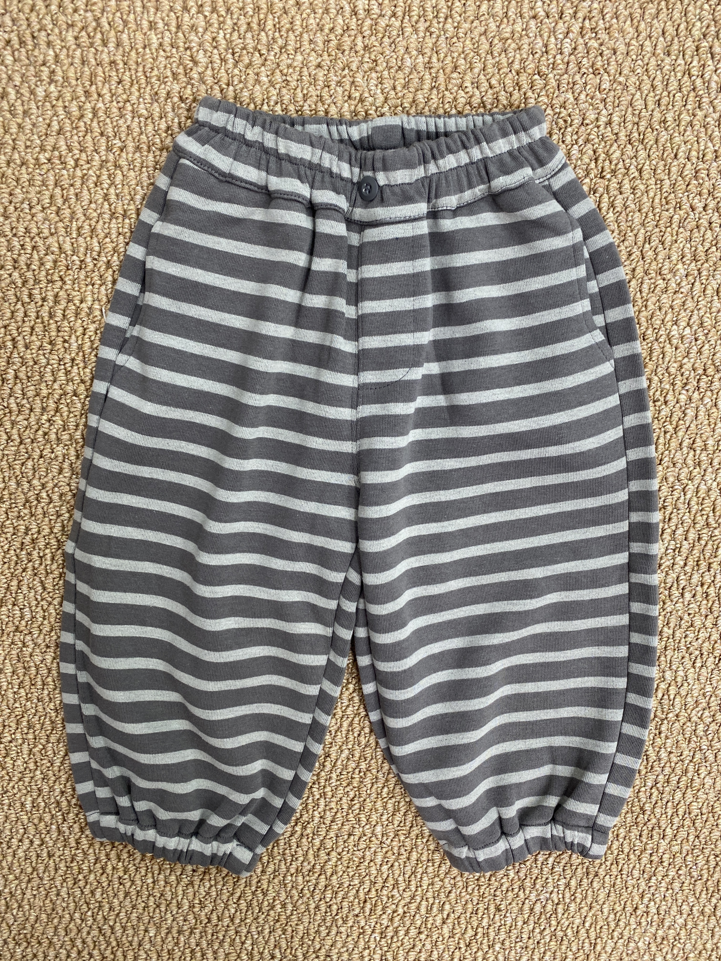 A04146條紋鬆緊休閒長褲