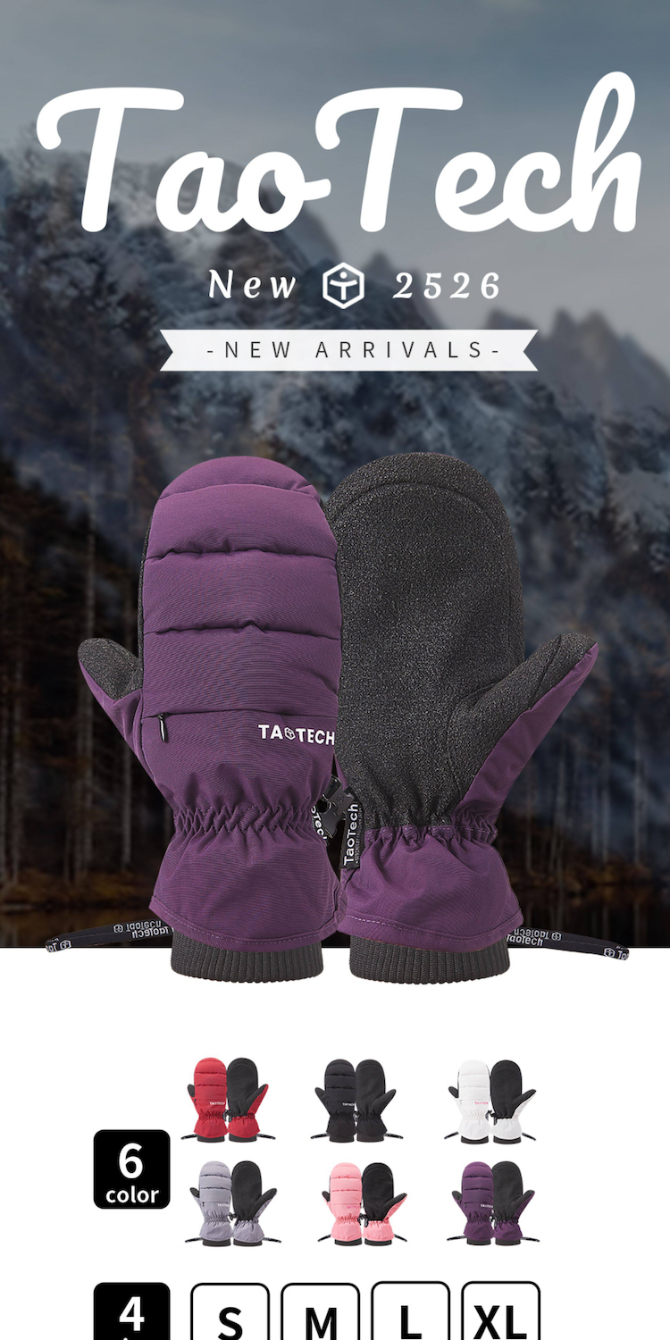 【TAOTECH】保暖耐磨款滑雪手套(太空羽絨)_2526_