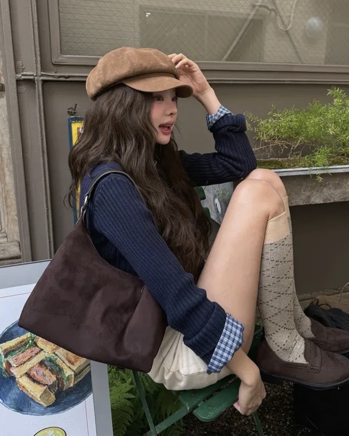 SHOOPEN 弧形單肩包 皮革 麂皮 腋下包 手提包 共3色