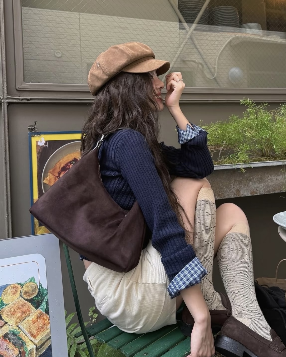 SHOOPEN 弧形單肩包 皮革 麂皮 腋下包 手提包 共3色