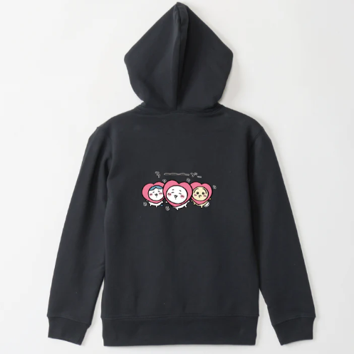 2026 Chiikawa Love... Kids' Zip Hoodie (心心款,3色) *只有背面有圖案