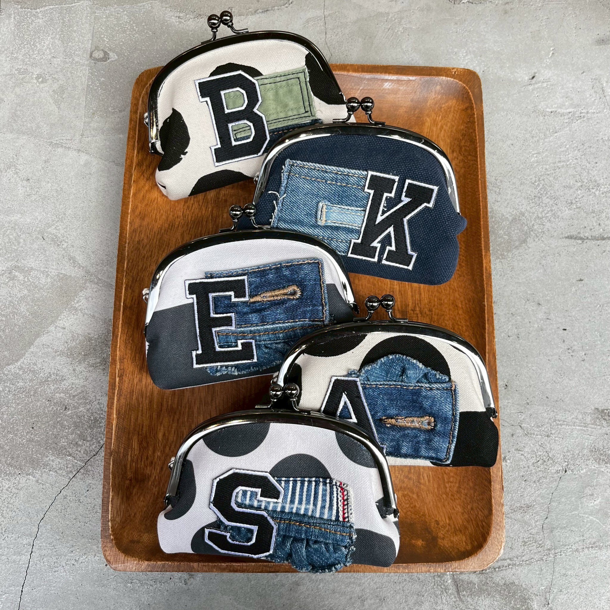 [夜空に月と星] 丹寧口金包 S | yozora008