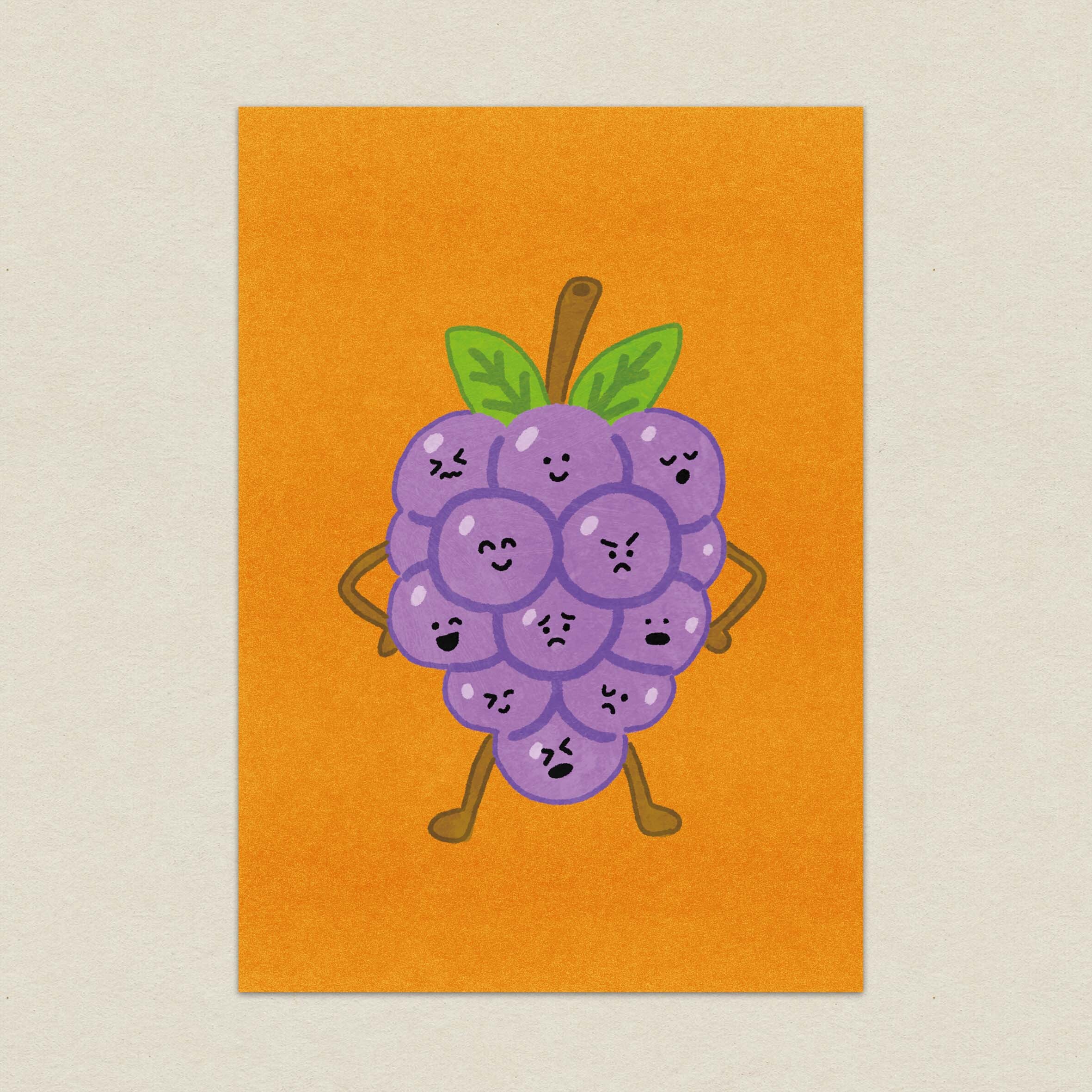 彰化特有種_葡萄/臺灣設計展食物明信片/A6明信片
