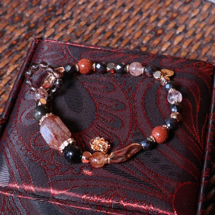 黑金超賺錢 天然石水晶手鏈 獨家設計款