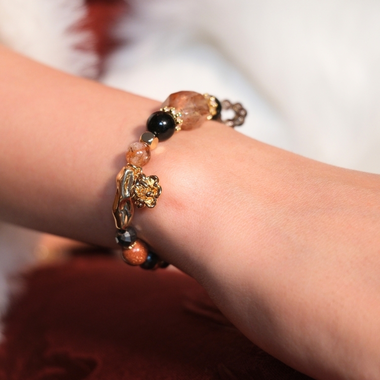 黑金超賺錢 天然石水晶手鏈 獨家設計款