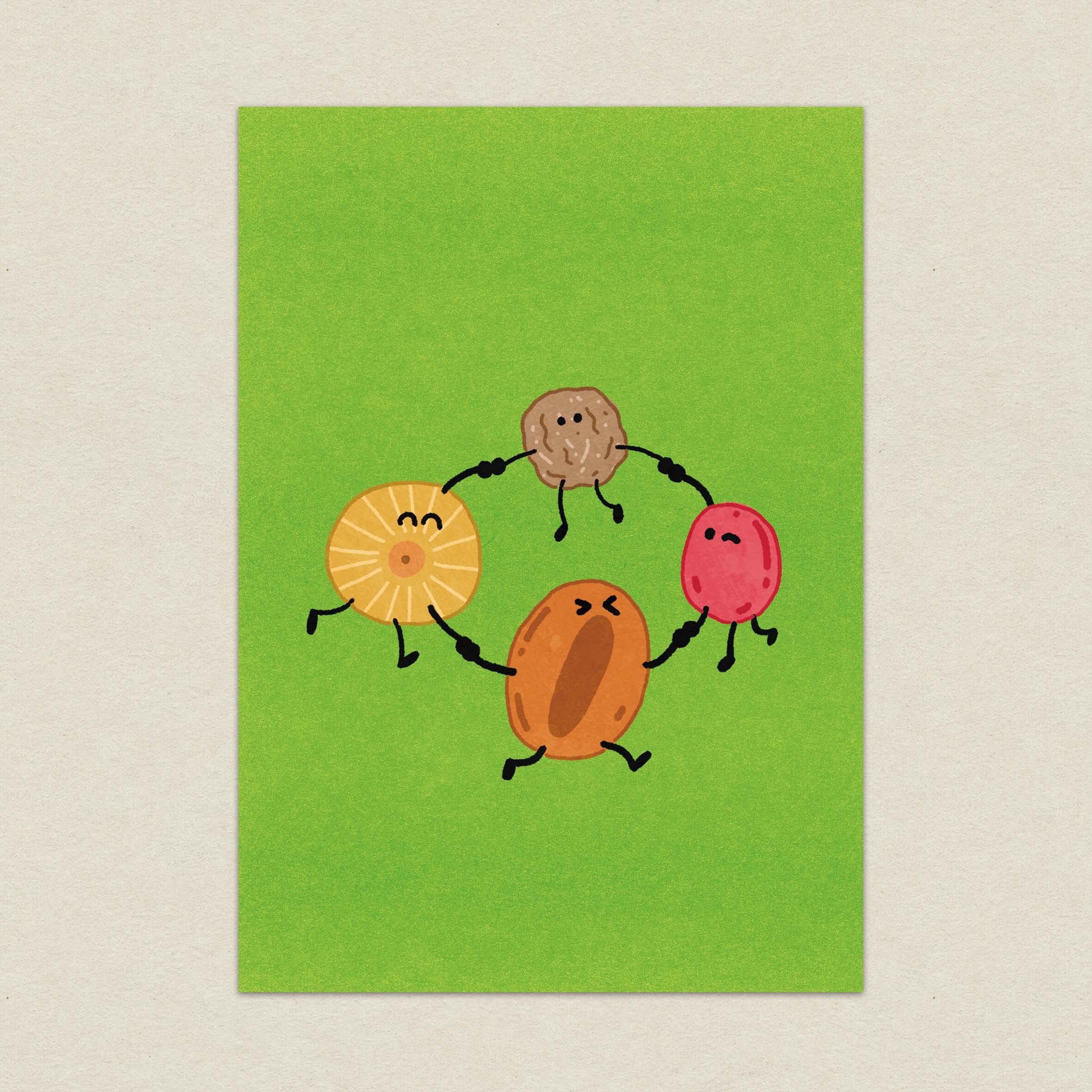 彰化特有種_蜜餞/臺灣設計展食物明信片/A6明信片