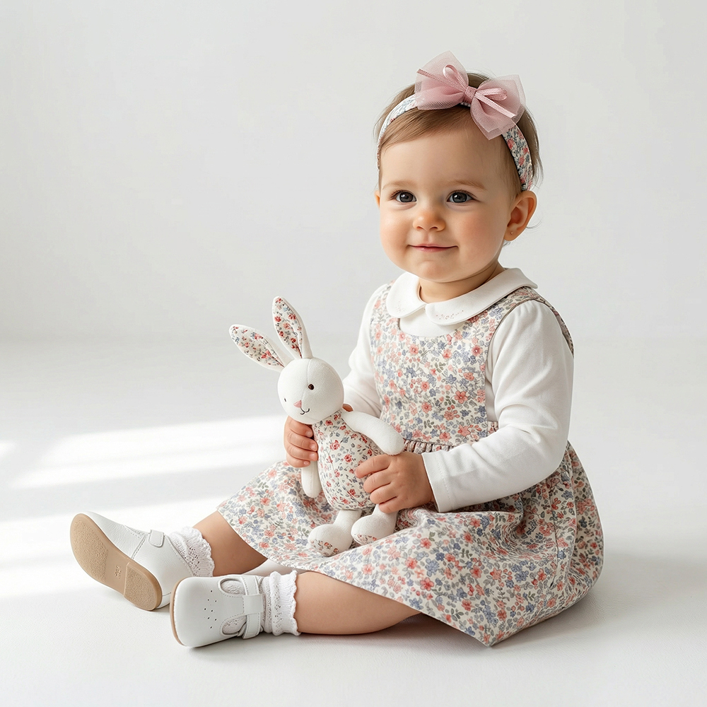 PIPPY 典雅兩件式優雅碎花吊帶裙3件組禮盒 粉