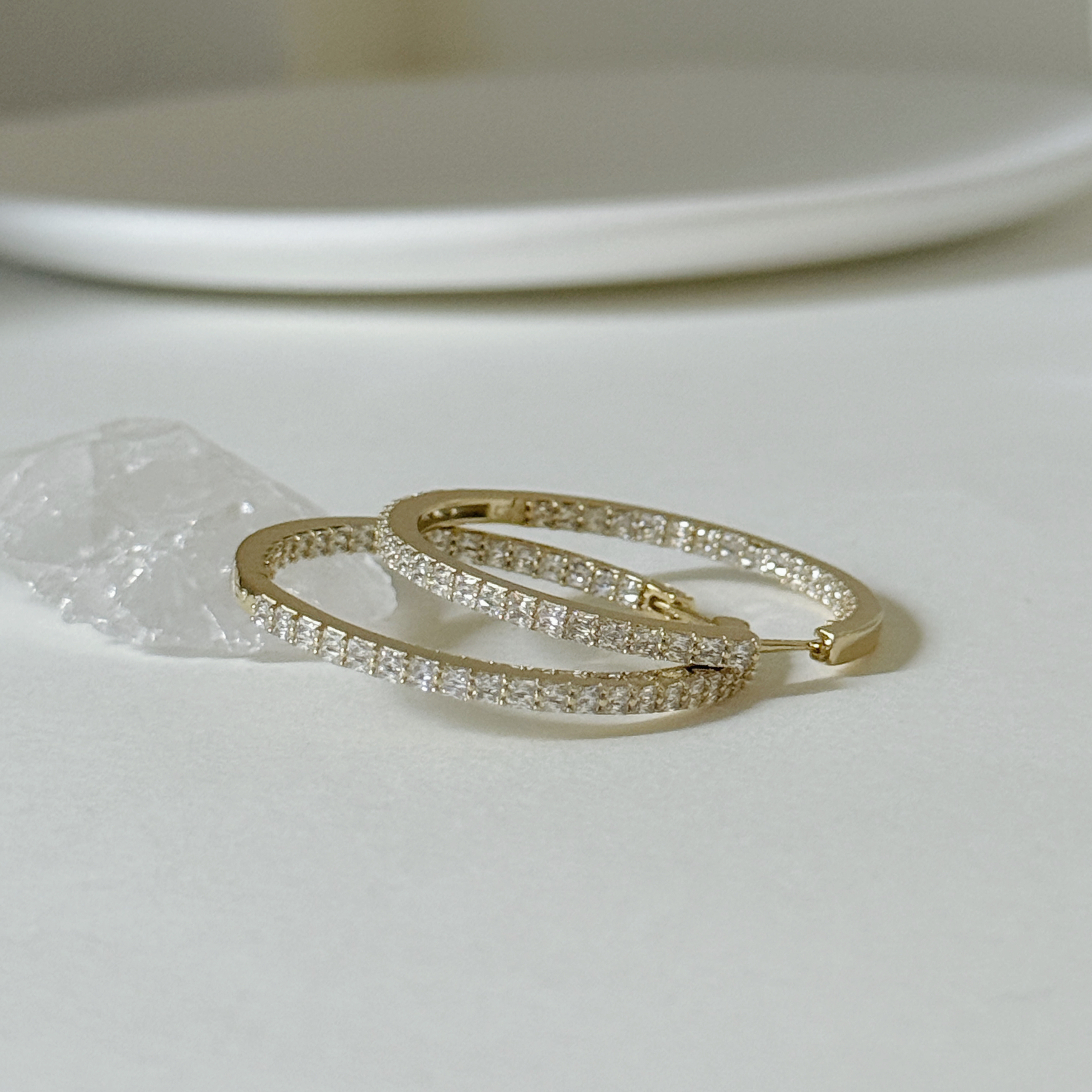 份量感閃閃鋯石耳圈