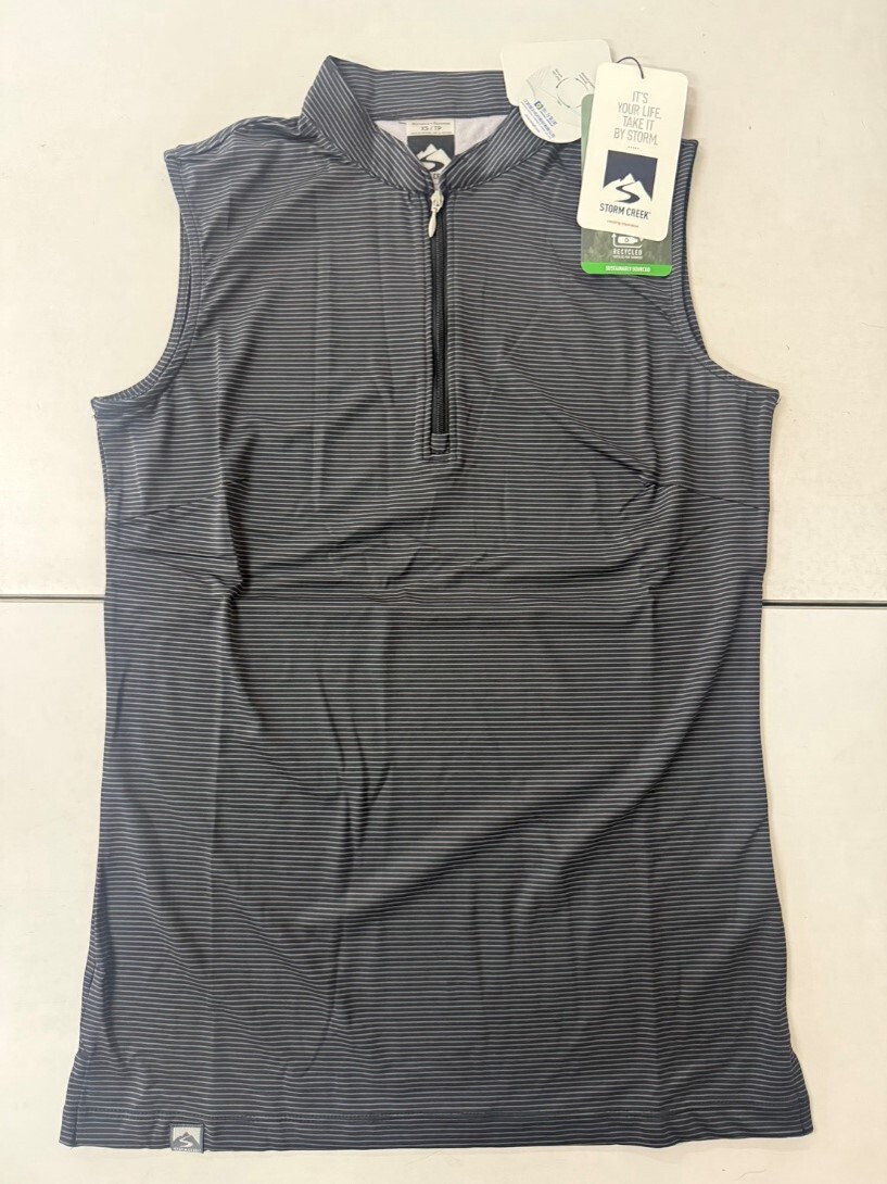 士林總會｜STROM CREEK女性條紋無袖排汗衫