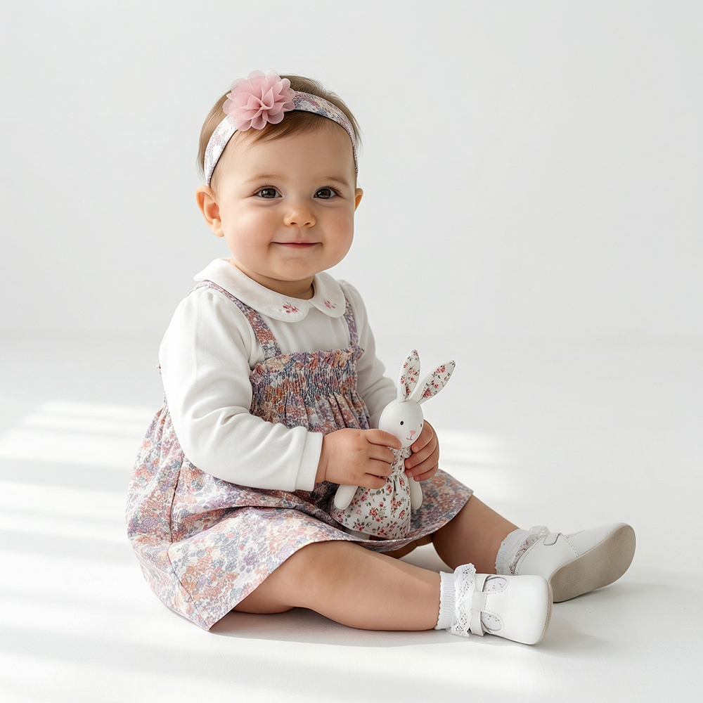 PIPPY 優雅小翻領碎花吊帶裙3入組禮盒