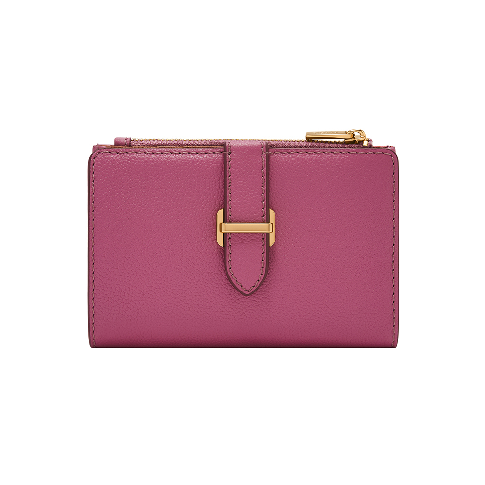 Emery 真皮金釦多功能短夾 (兩色可選)