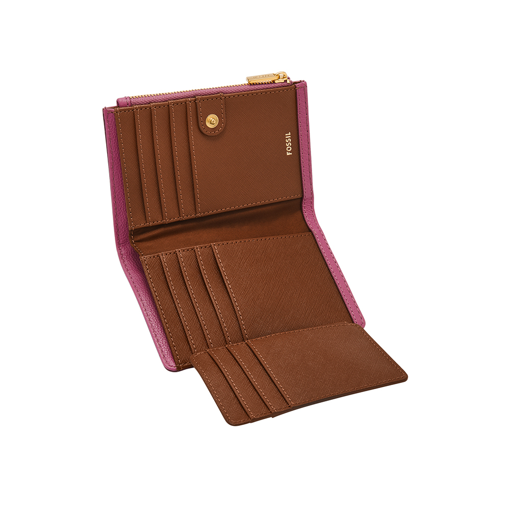 Emery 真皮金扣多功能皮夾-粉色 SWL2896663