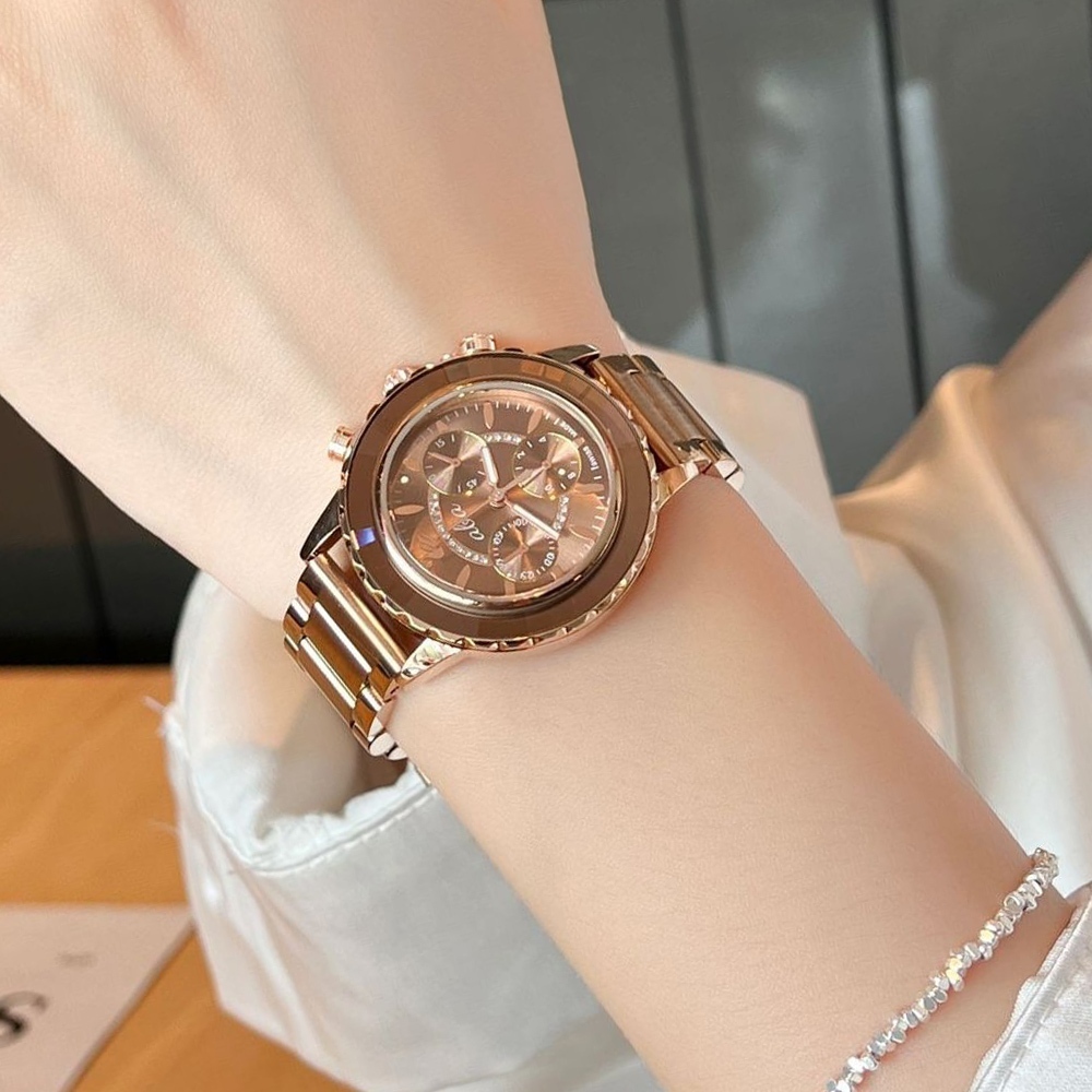 皮帶手錶 鋼帶手錶 女生手錶 美拉德手錶 大錶盤手錶 鑲鑽手錶 針扣手錶 手錶 三眼手錶 石英錶 圓形手錶 禮物 761