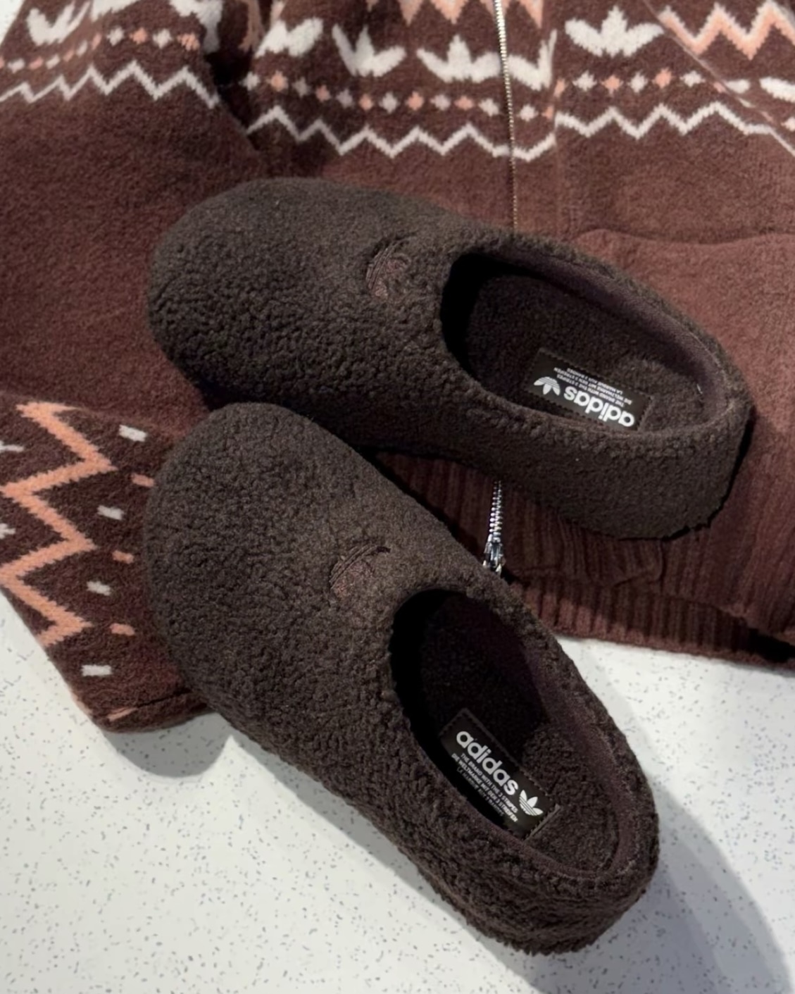 Adidas Originals Adifom Stan Smith Mule 深棕色 咖啡 毛毛穆勒鞋 懶人拖 絨毛 保暖 女鞋