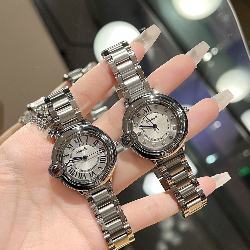 指針手錶 圓形錶 學生手錶 鋼帶錶 藍色指針錶 女生手錶 夜光手錶 防水手錶 手錶 石英錶 腕錶 羅馬手錶 禮物 750