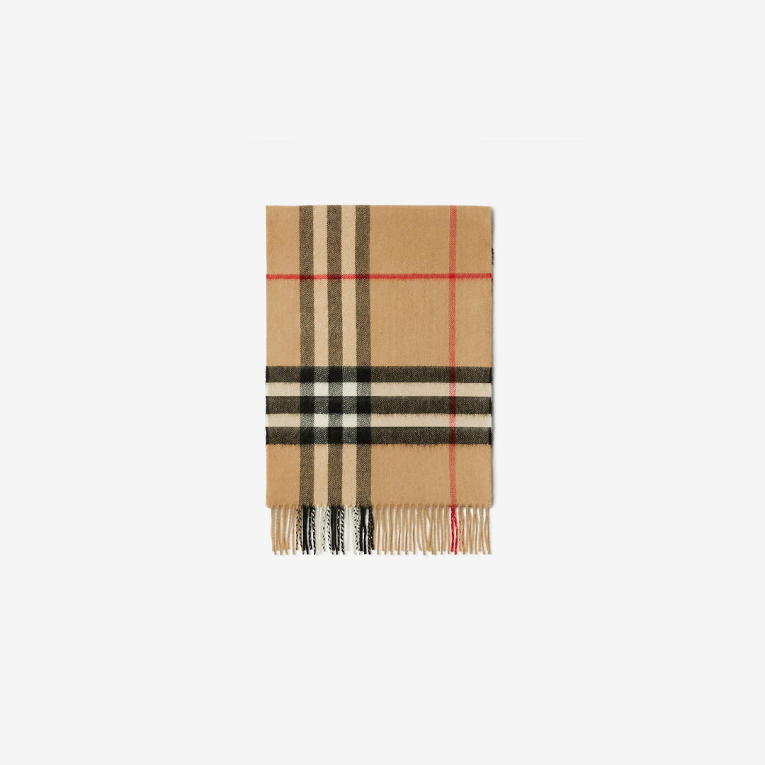 1FF0101-250 [BURBERRY] Check Cashmere Scarf Archive Beige (SS26) #80765761 (F-EU-E)