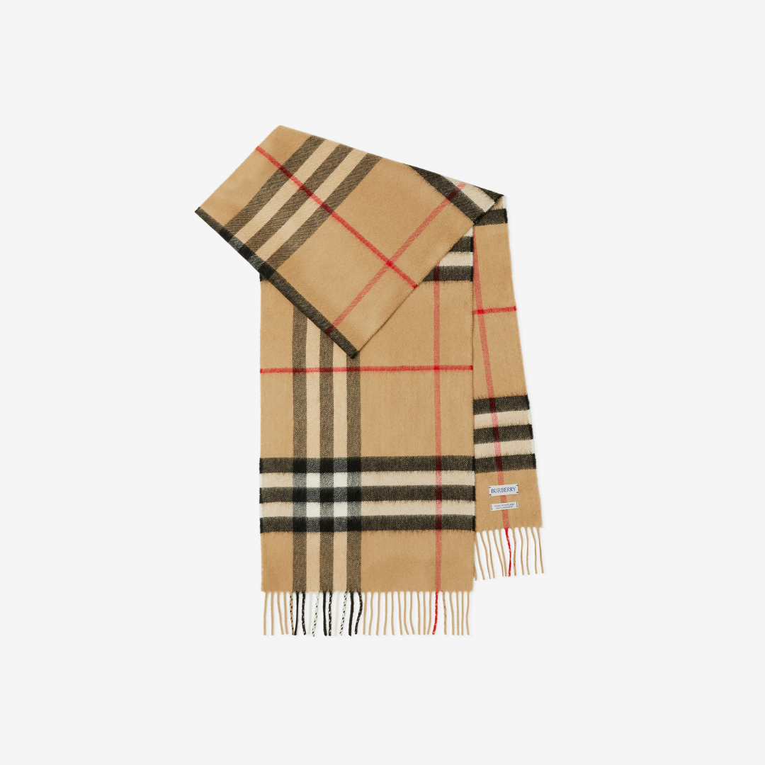 1FF0101-250 [BURBERRY] Check Cashmere Scarf Archive Beige (SS26) #80765761 (F-EU-E)