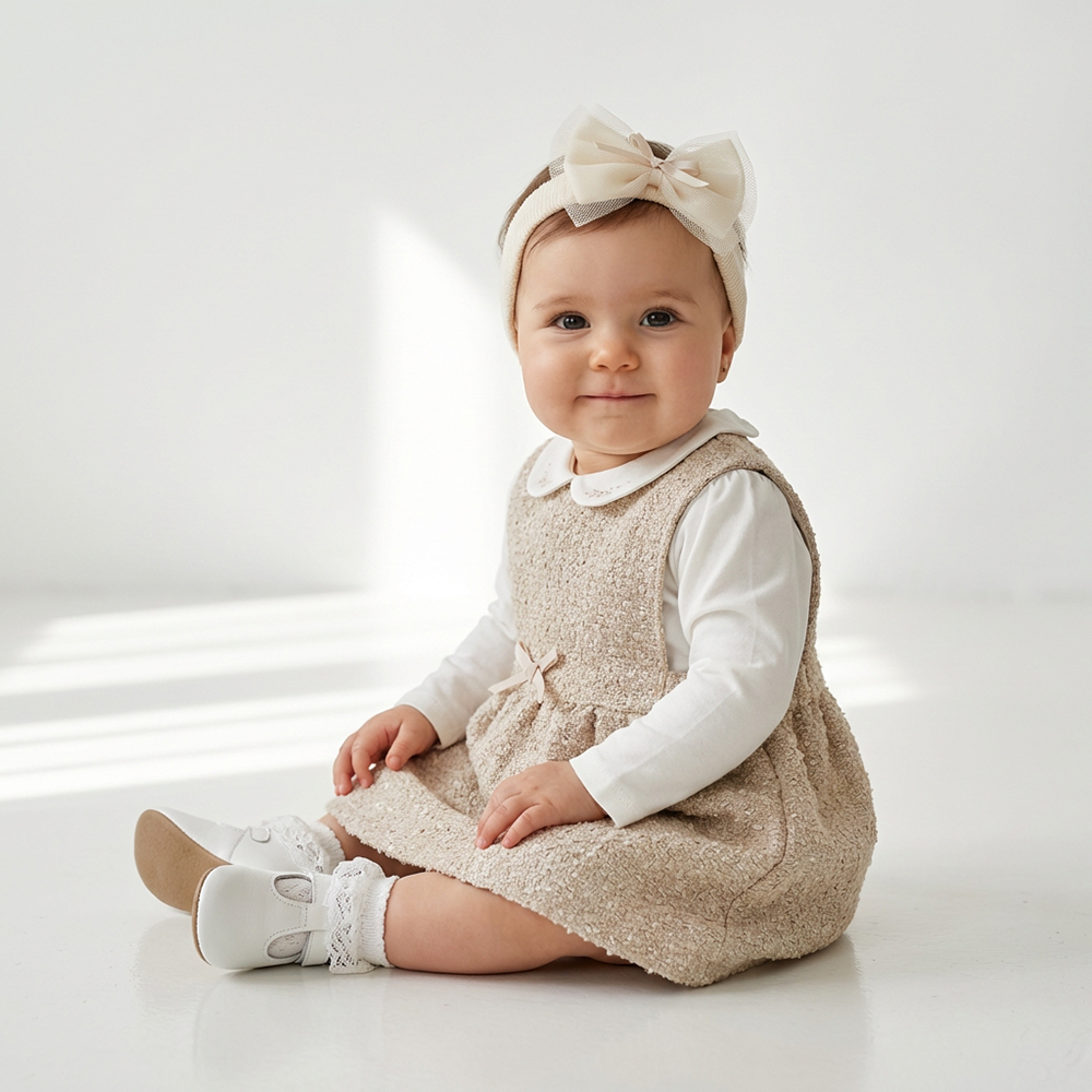 PIPPY 優雅小香風吊帶裙3件組禮盒 卡其