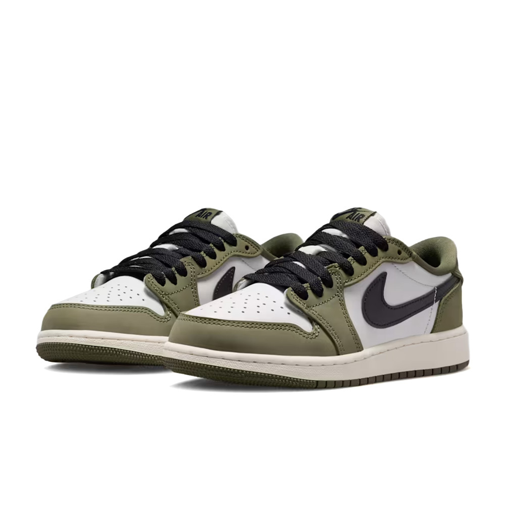 Nike Air Jordan 1 Retro Low OG 橄欖綠麂皮 GS  休閒鞋 運動鞋 大童鞋 HQ6999-200