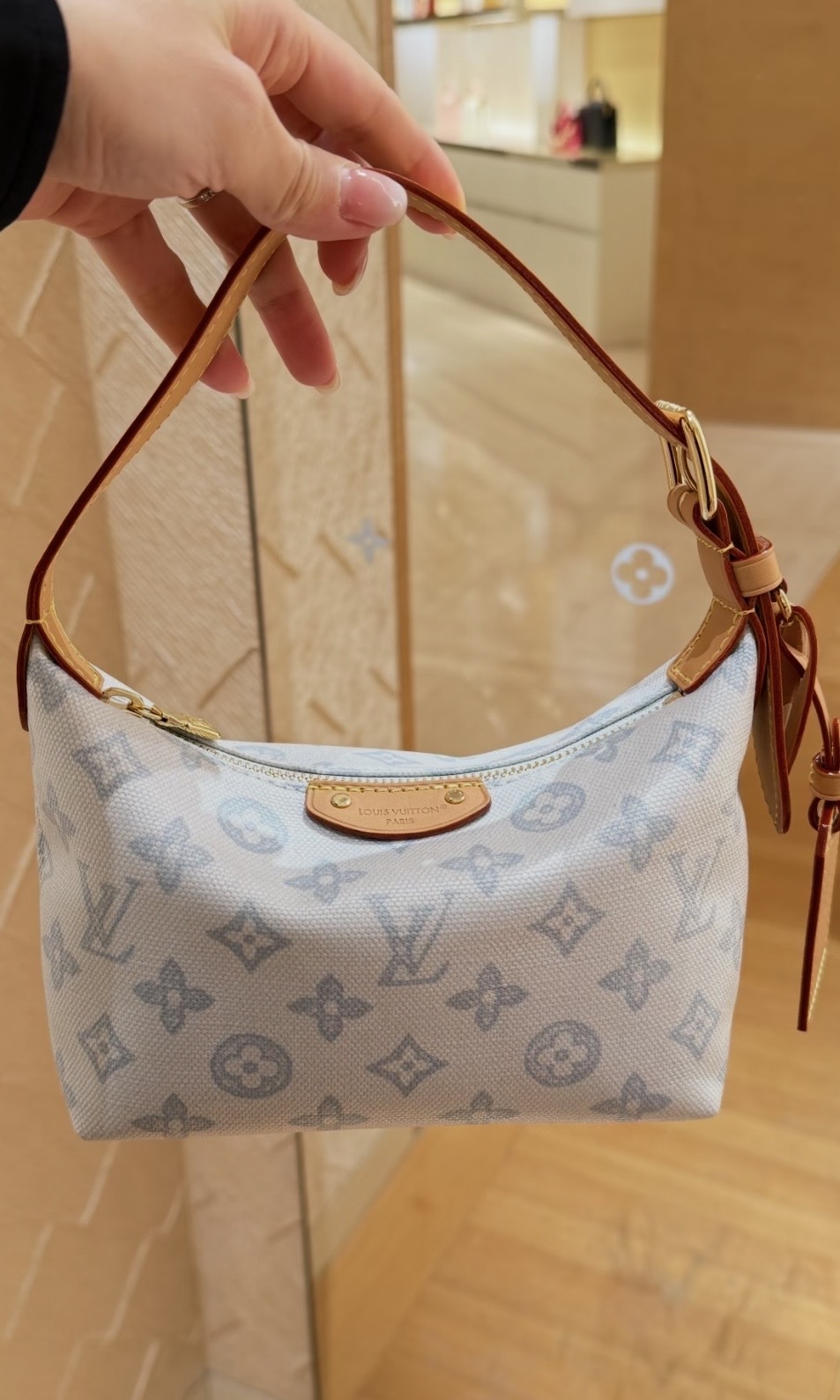 Louis Vuitton LV 130週年限定系列 Pochette Hills飯盒包 天藍色