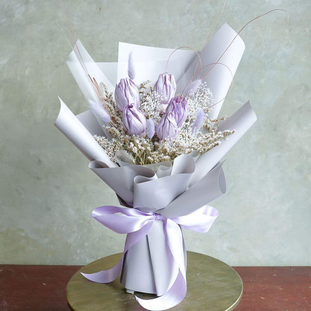 鬱金香花束,紫色鬱金香花束5朵