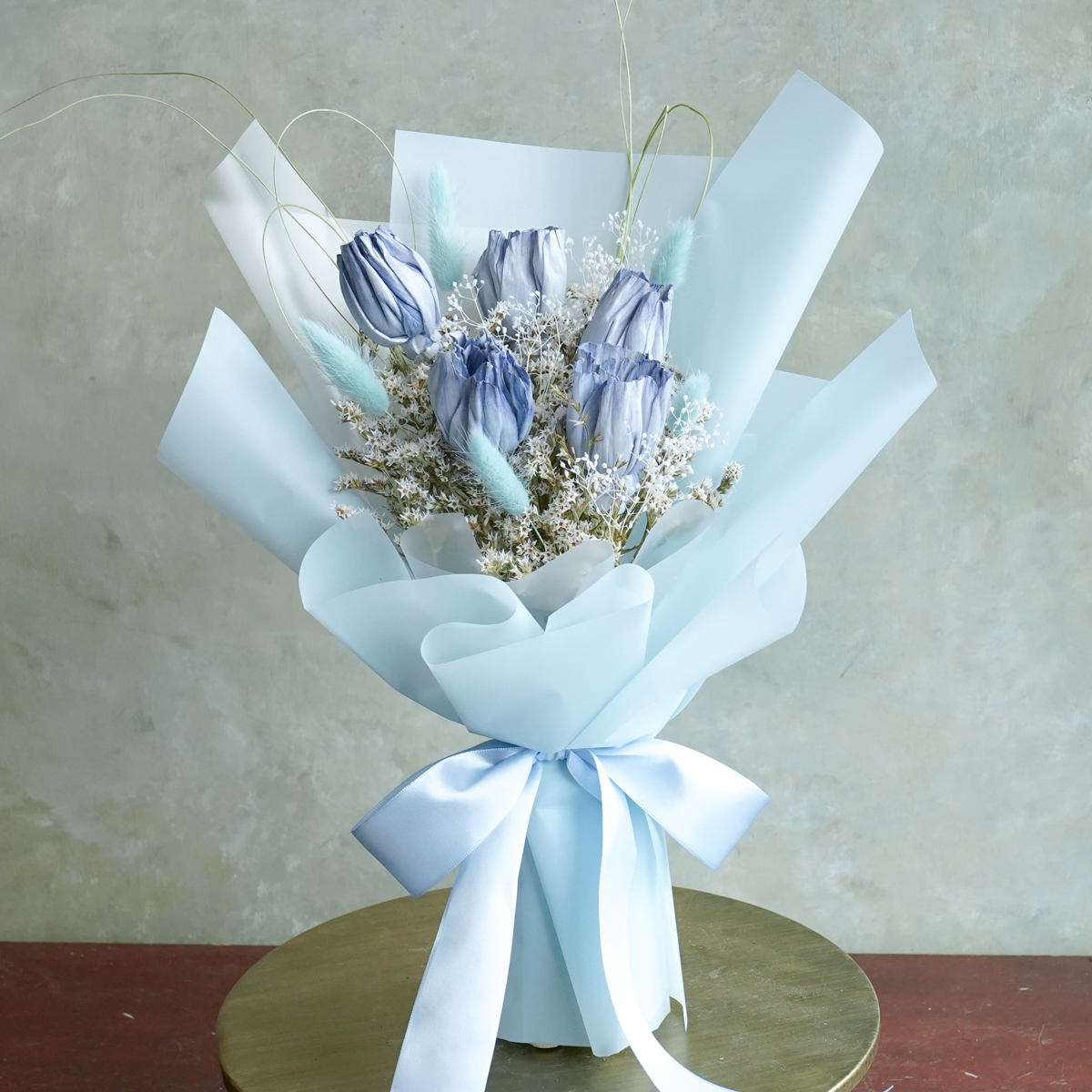 鬱金香花束藍色