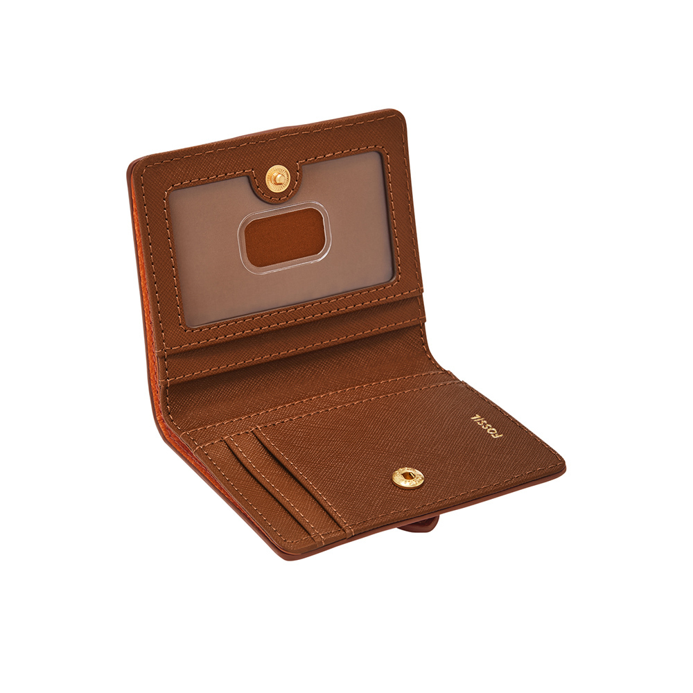 Emery 真皮金釦短夾-橘色 SWL2898819