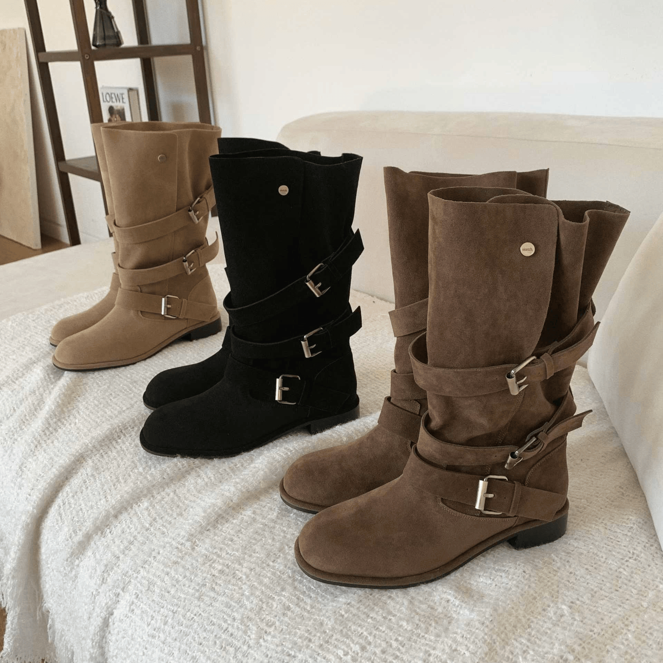 sketch in love｜✨完美版型✨ Antique Logo Two-Way Belt Boots 復古型格寬鬆腰帶Boots [3 colors]