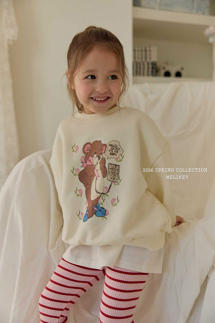 正韓春Melikey 兩色PHONE CALL熊上衣