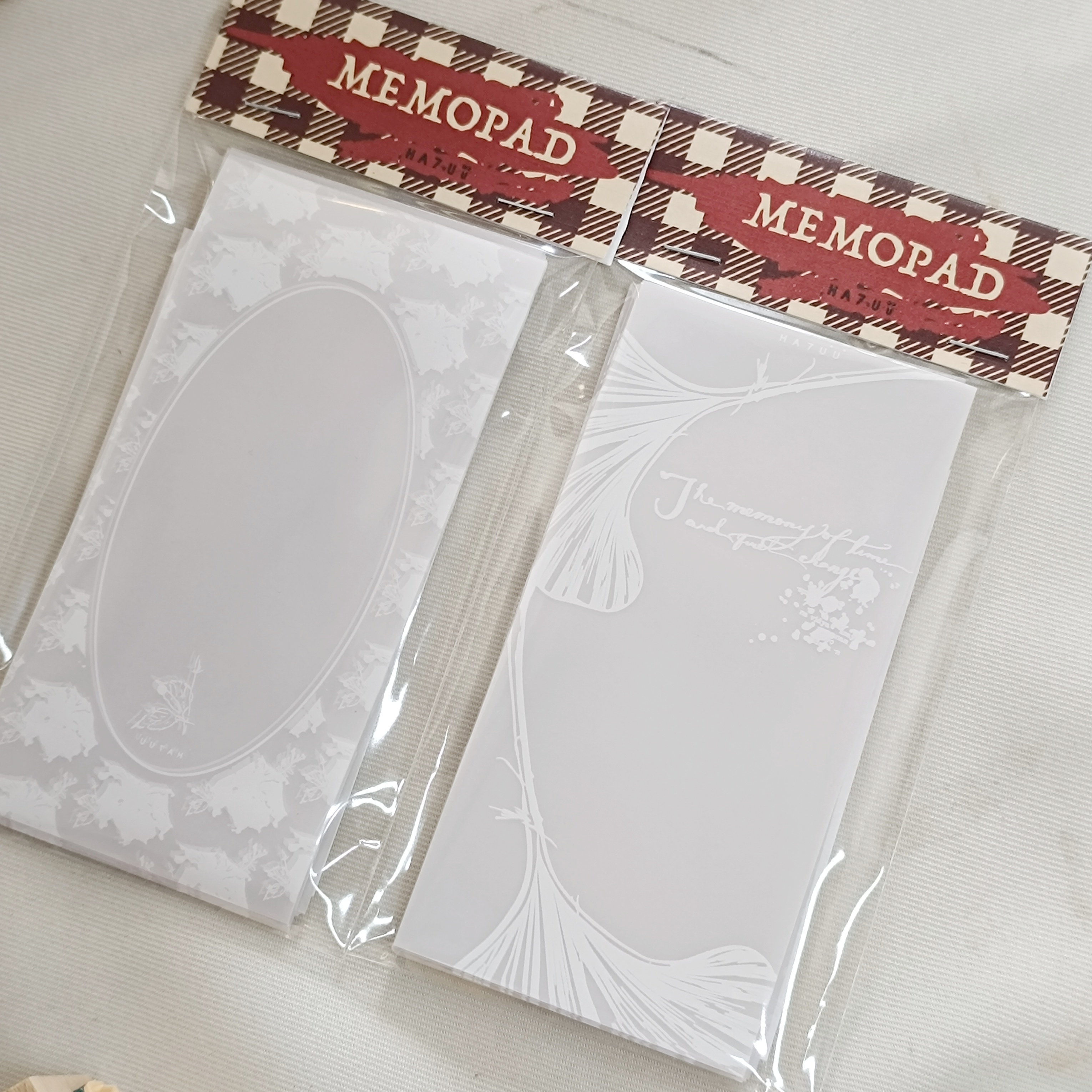 哈秋HA7UU．銀杏手稿/扶桑手稿 描圖紙便簽組