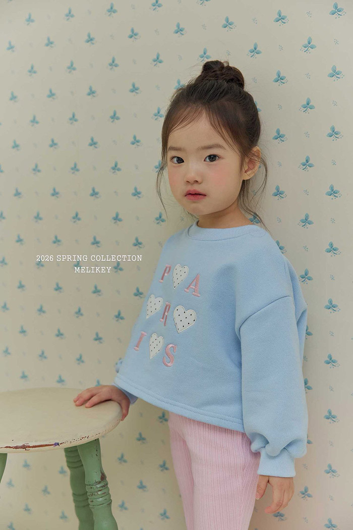 正韓春Melikey 兩色PARIS短版上衣